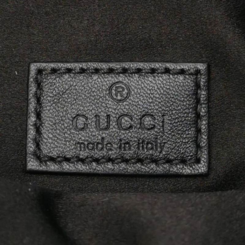 Gucci Horsebit Slim小號羊皮帆布雙G老花拉鏈單肩包 9.8新-7