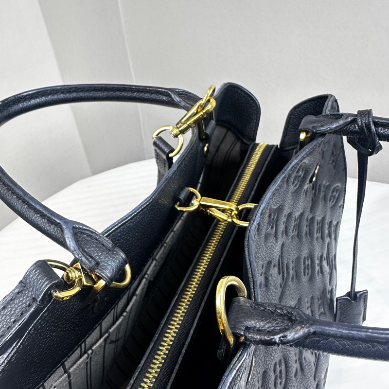 路易威登/Louis Vuitton Montaigne黑色壓紋蒙田包34x17x24cm-7