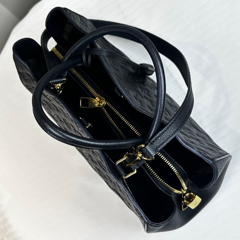 路易威登/Louis Vuitton Montaigne黑色壓紋蒙田包34x17x24cm-13