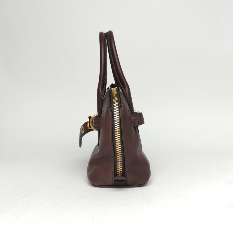 MIU MIU 石南木色羊皮AventureNappa手提包小號肩背包-1