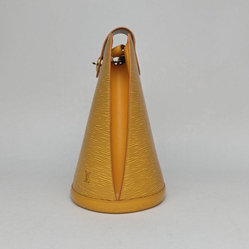 LOUIS VUITTON 黃色EPI水波紋牛皮金扣1997中古水波紋水桶包肩背包-1