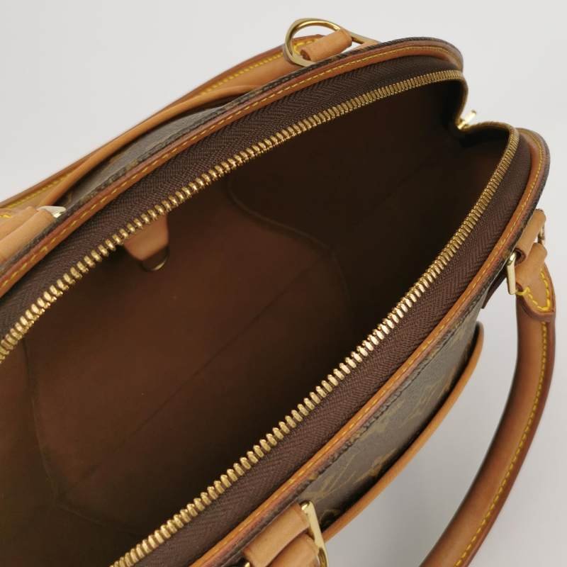 Louis Vuitton(LV)Ellipse河蚌包小號植鞣革Monogram印花弧線滾邊中古手提包-6