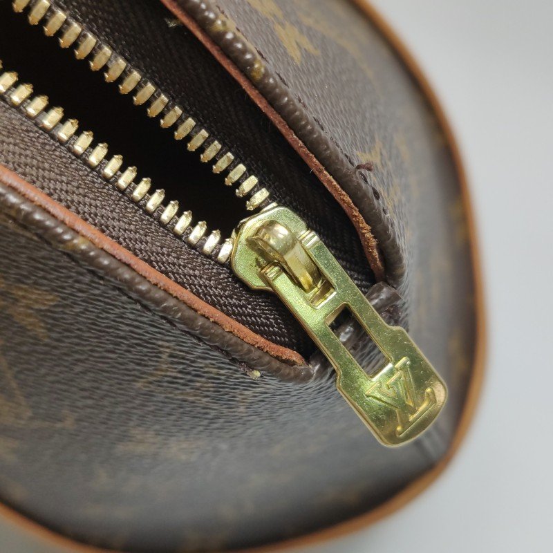Louis Vuitton(LV)Ellipse河蚌包小號植鞣革Monogram印花弧線滾邊中古手提包-9