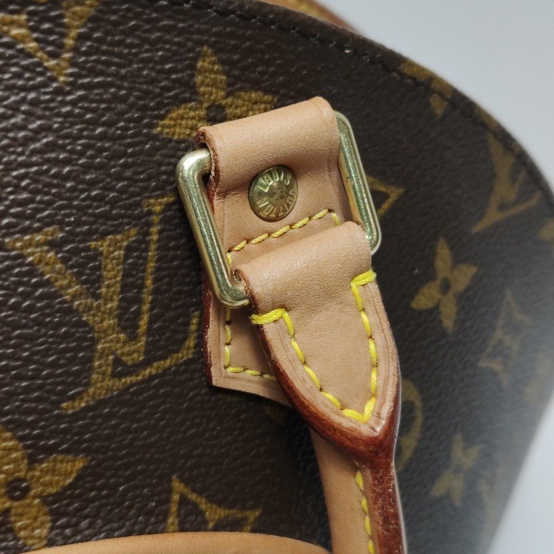 Louis Vuitton(LV)Ellipse河蚌包小號植鞣革Monogram印花弧線滾邊中古手提包-10