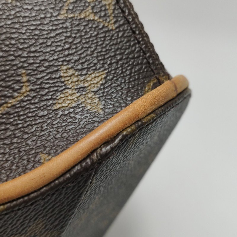 Louis Vuitton(LV)Ellipse河蚌包小號植鞣革Monogram印花弧線滾邊中古手提包-12