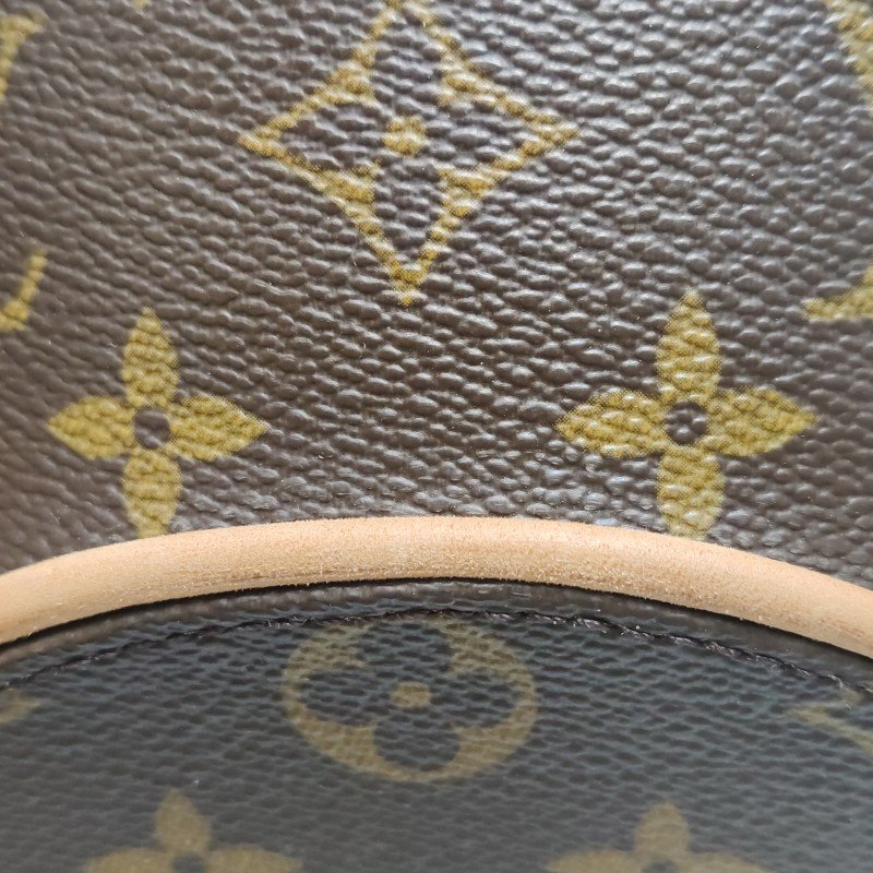 Louis Vuitton(LV)Ellipse河蚌包小號植鞣革Monogram印花弧線滾邊中古手提包-14