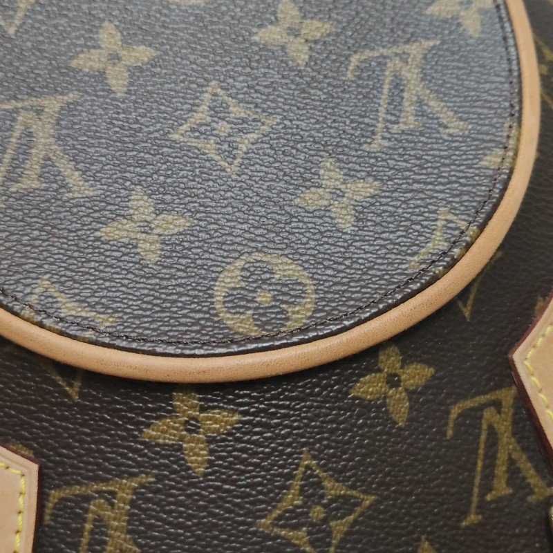 Louis Vuitton(LV)Ellipse河蚌包小號植鞣革Monogram印花弧線滾邊中古手提包-16