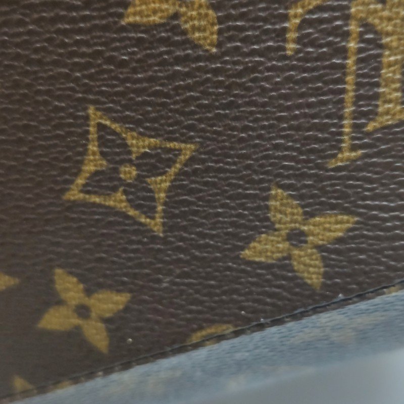 Louis Vuitton(LV)Ellipse河蚌包小號植鞣革Monogram印花弧線滾邊中古手提包-19