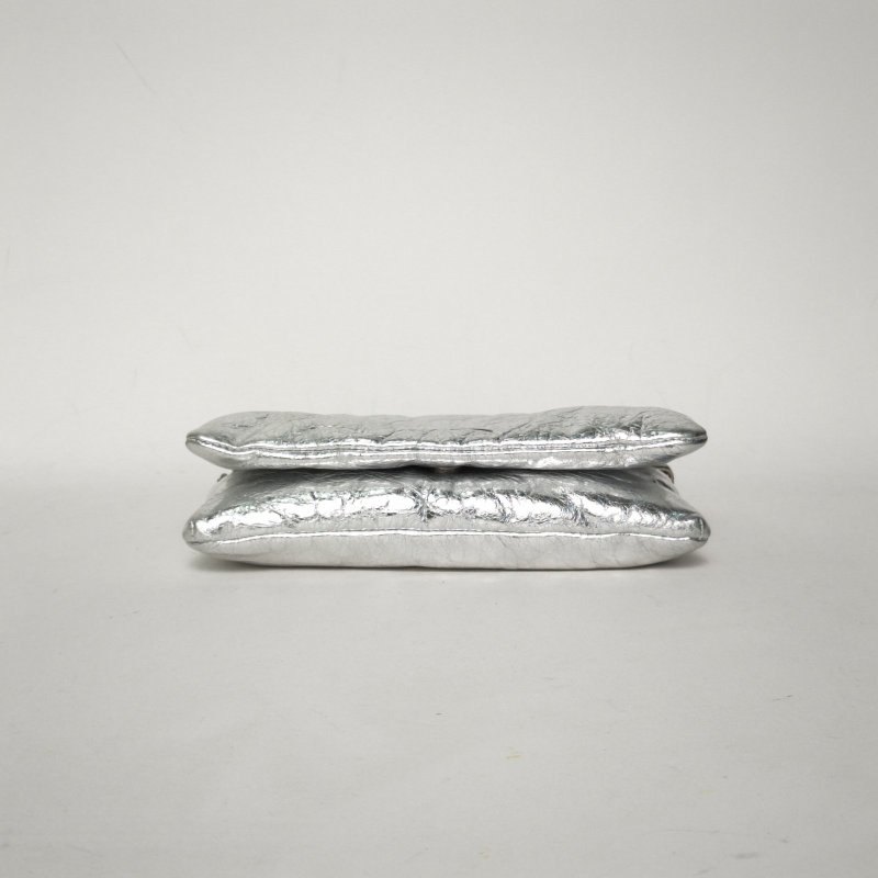 BALENCIAGA 銀色羊皮25春季新品MONACONANO手袋肩背包-4