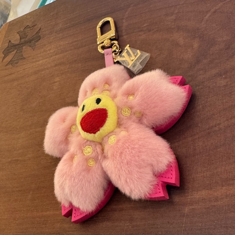 LV村上隆聯名樱花毛毛吊飾-2