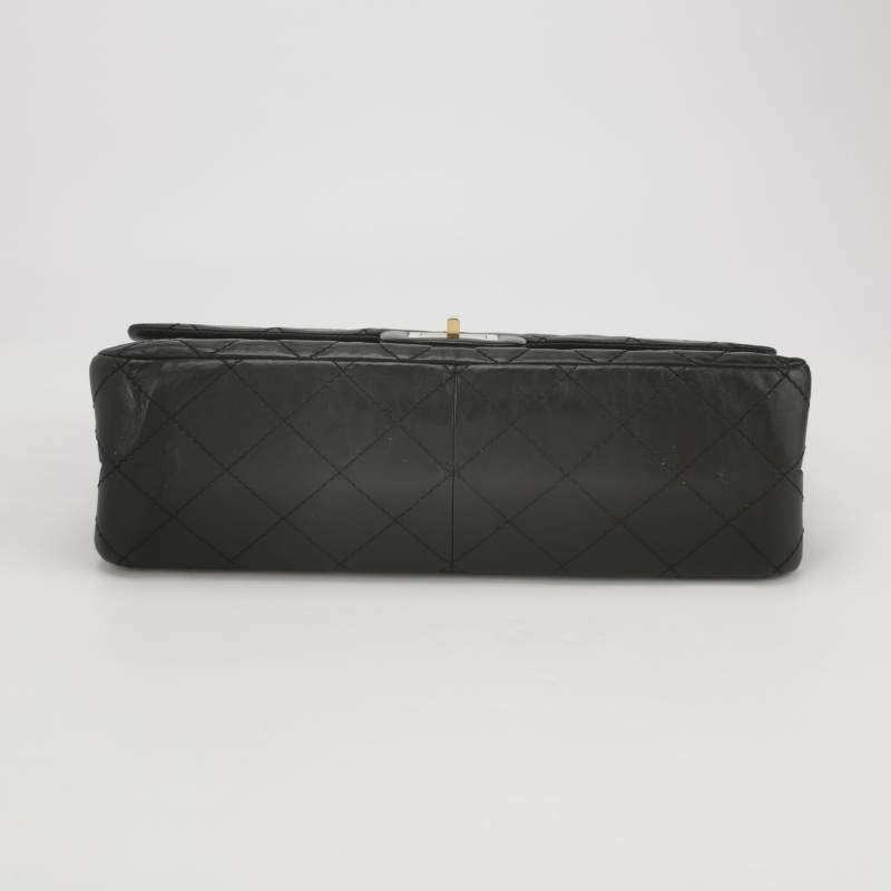 Chanel 2.55 Flag Bag經典款Maxi油蠟皮菱格絎縫矩形旋扣單肩包-5