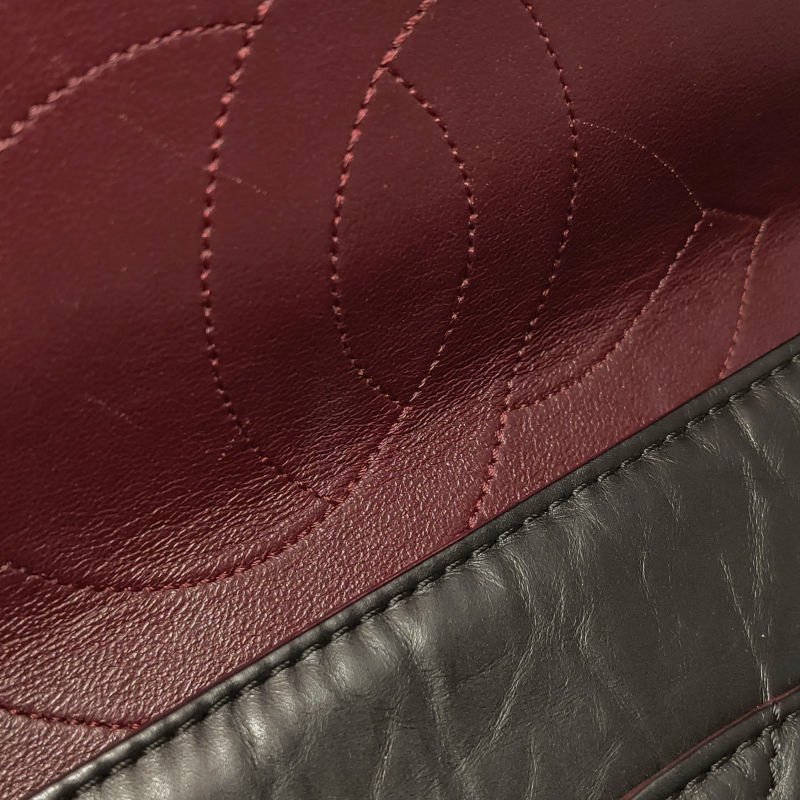 Chanel 2.55 Flag Bag經典款Maxi油蠟皮菱格絎縫矩形旋扣單肩包-18