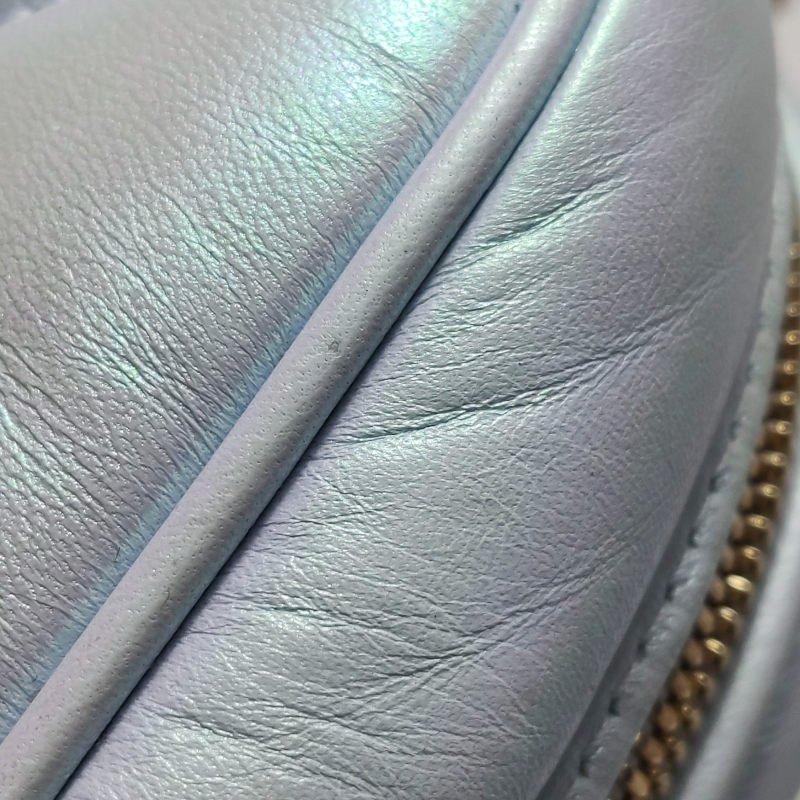 Gucci GG Marmont 小號羊皮V紋絎縫雙G標誌斜挎包-13