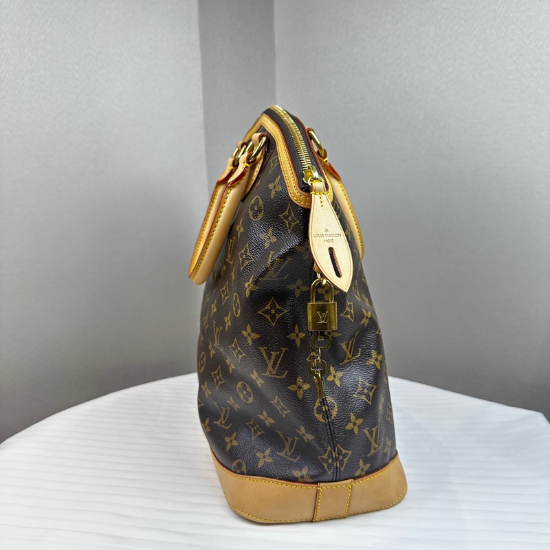 路易威登/Louis Vuitton lockit老花直式手提托特包31x16x37cm-3
