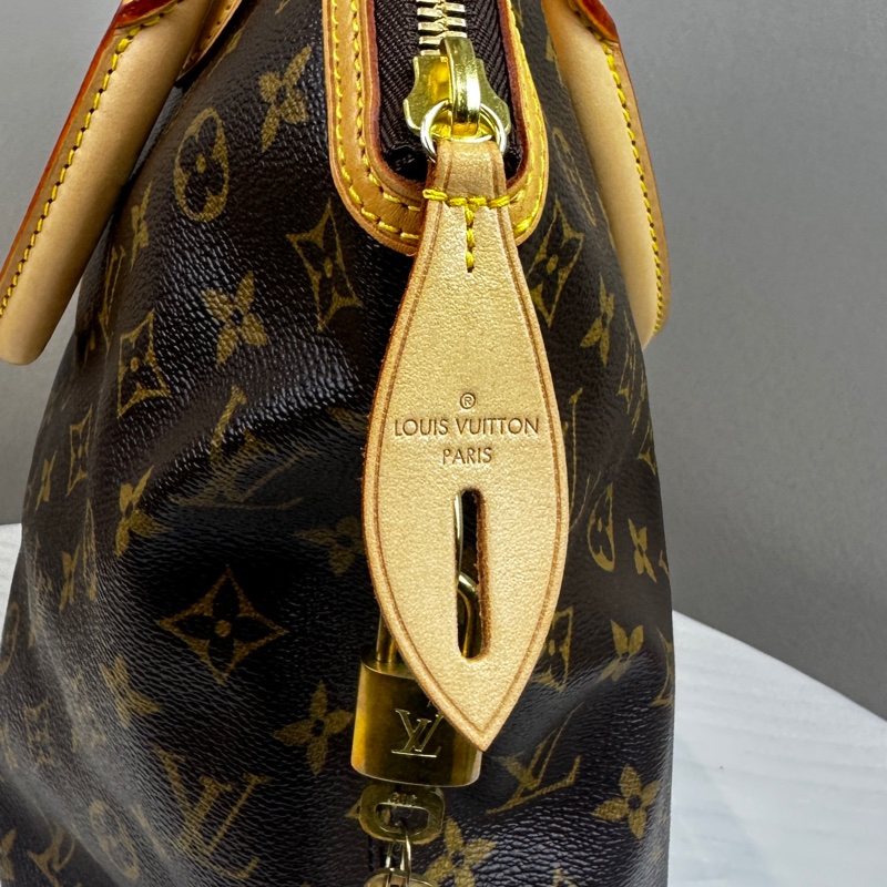 路易威登/Louis Vuitton lockit老花直式手提托特包31x16x37cm-4