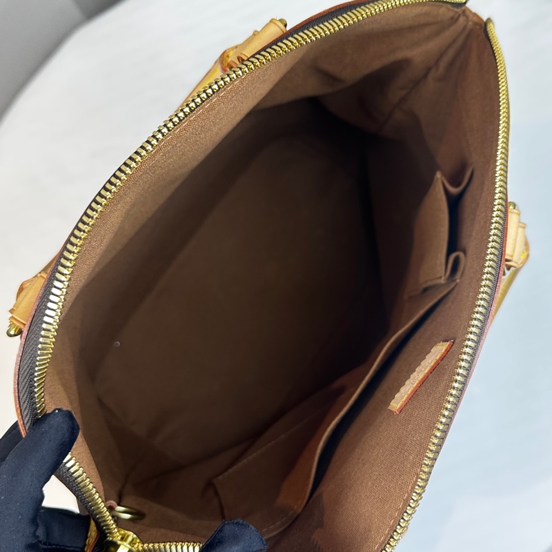 路易威登/Louis Vuitton lockit老花直式手提托特包31x16x37cm-12