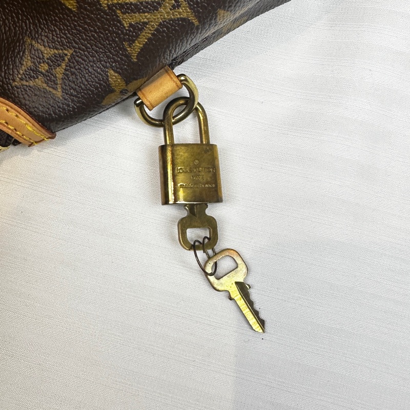 路易威登/Louis Vuitton lockit老花直式手提托特包31x16x37cm-13