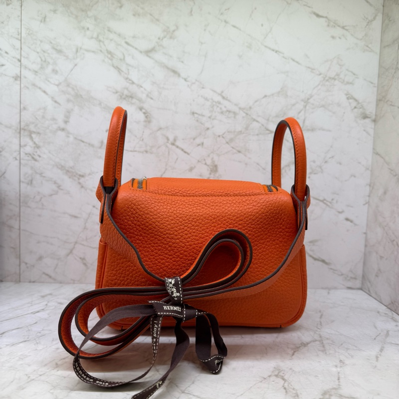 HERMES MINI LINDY 橘銀Z-3