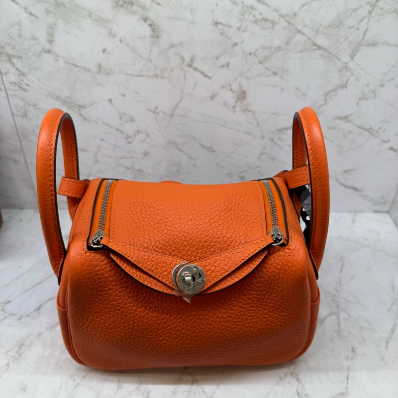 HERMES MINI LINDY 橘銀Z-4