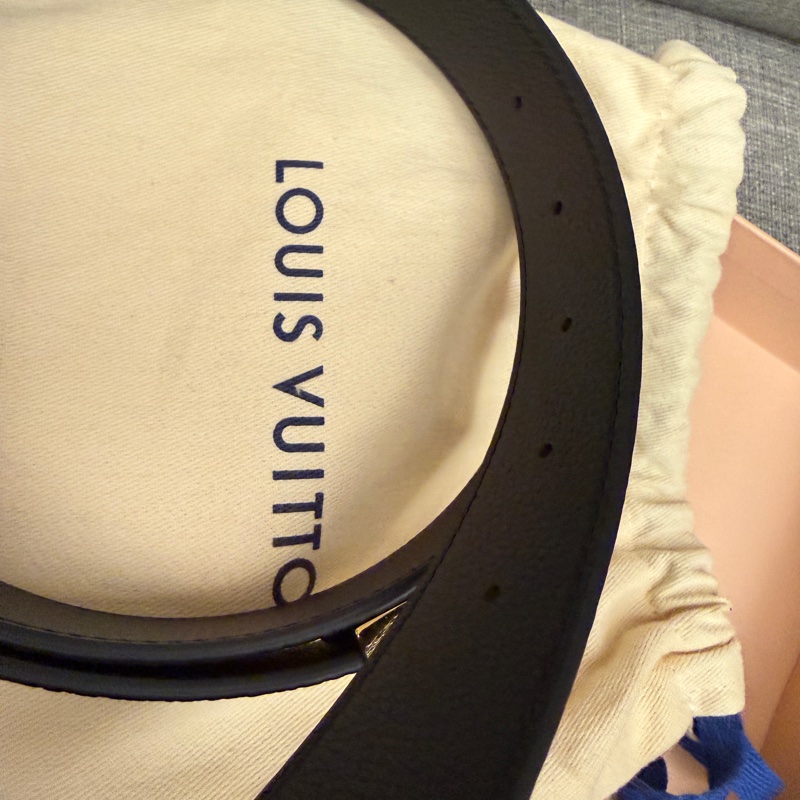 lv 經典皮帶 雙面可用 全新沒用到 90公分-11