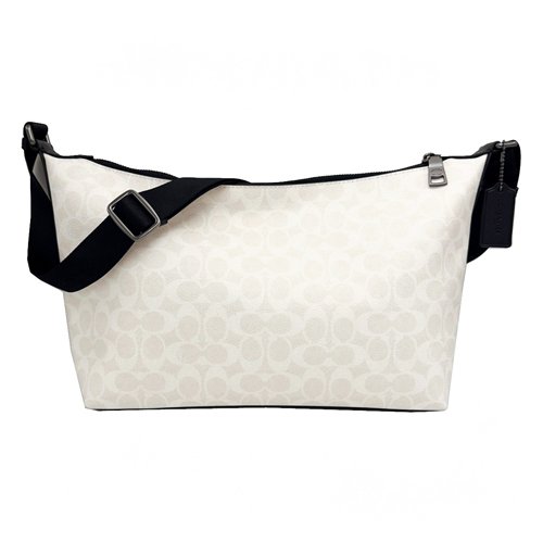 [全新] COACH C LOGO男中性款船型斜背包(白)-0