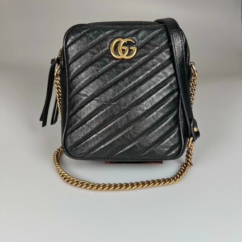 GUCCI 550156  黑Marmont直立相機包