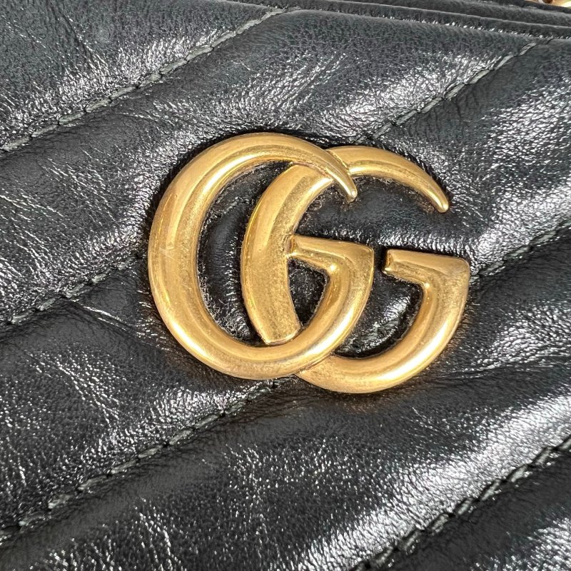 GUCCI 550156  黑Marmont直立相機包-9