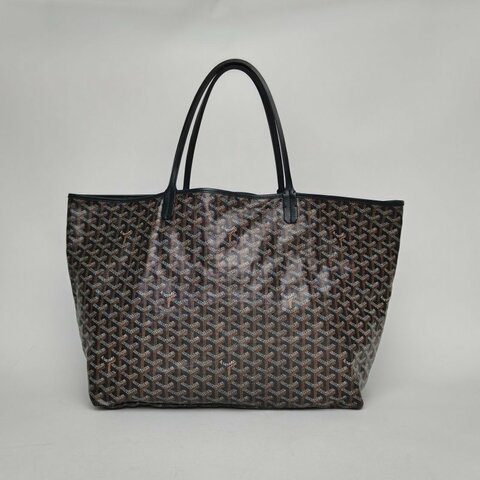 GOYARD SaintLouis購物袋子母包40大號黑色PVC銀扣肩背包