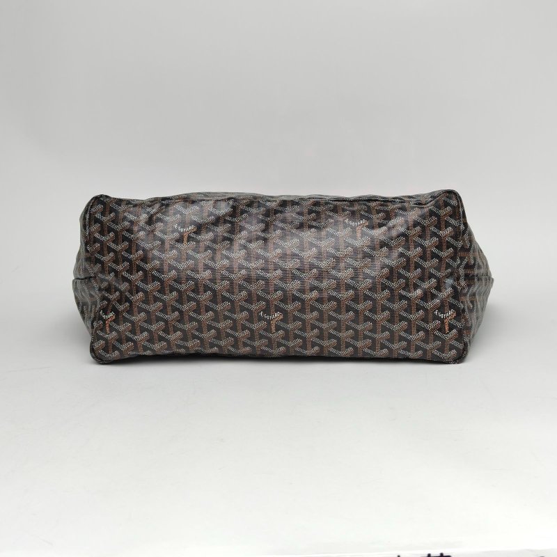 GOYARD SaintLouis購物袋子母包40大號黑色PVC銀扣肩背包-4