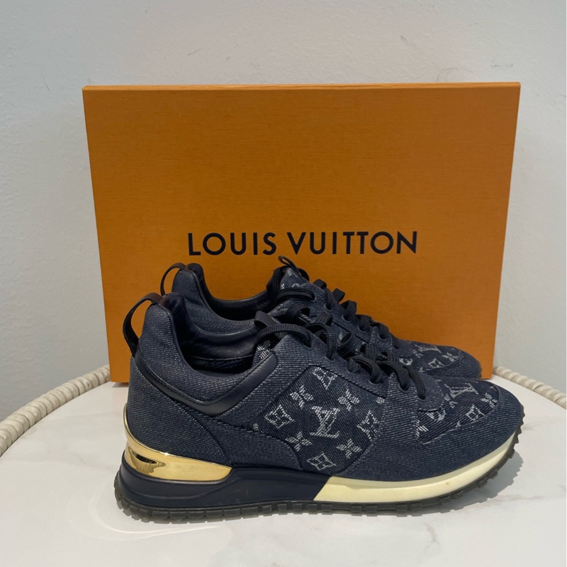 LV/路易威登 牛仔丹寧Runaway運動鞋 經典老花藍色 尺碼：37.5-1