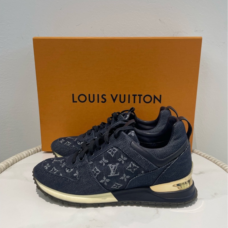 LV/路易威登 牛仔丹寧Runaway運動鞋 經典老花藍色 尺碼：37.5-2