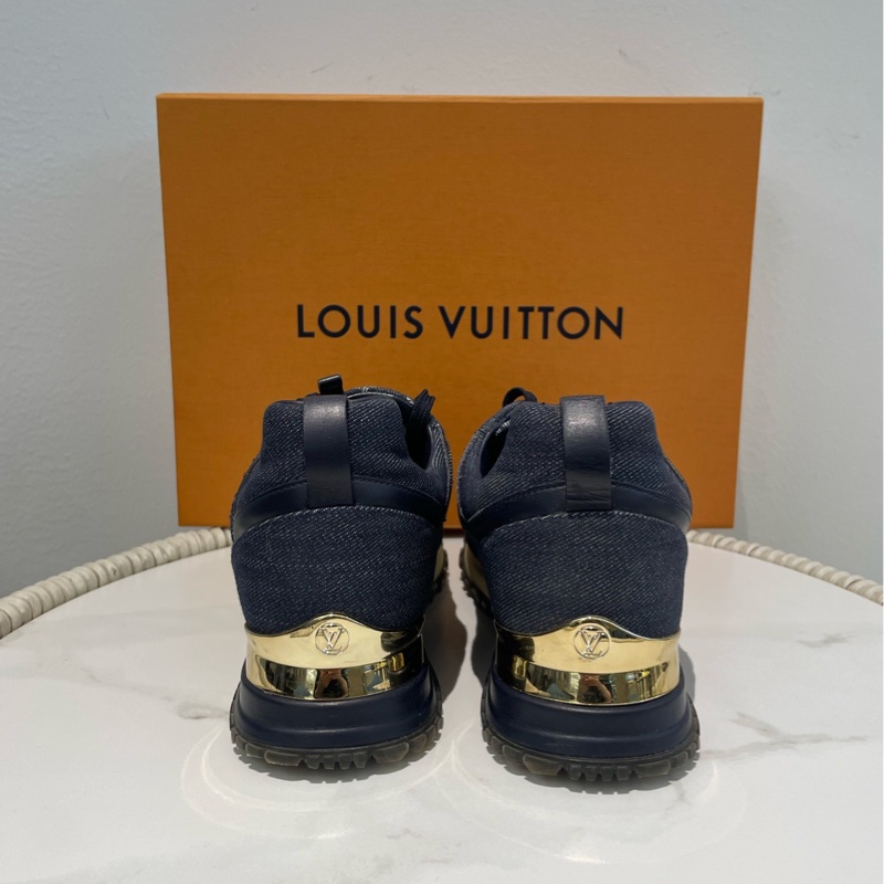 LV/路易威登 牛仔丹寧Runaway運動鞋 經典老花藍色 尺碼：37.5-3