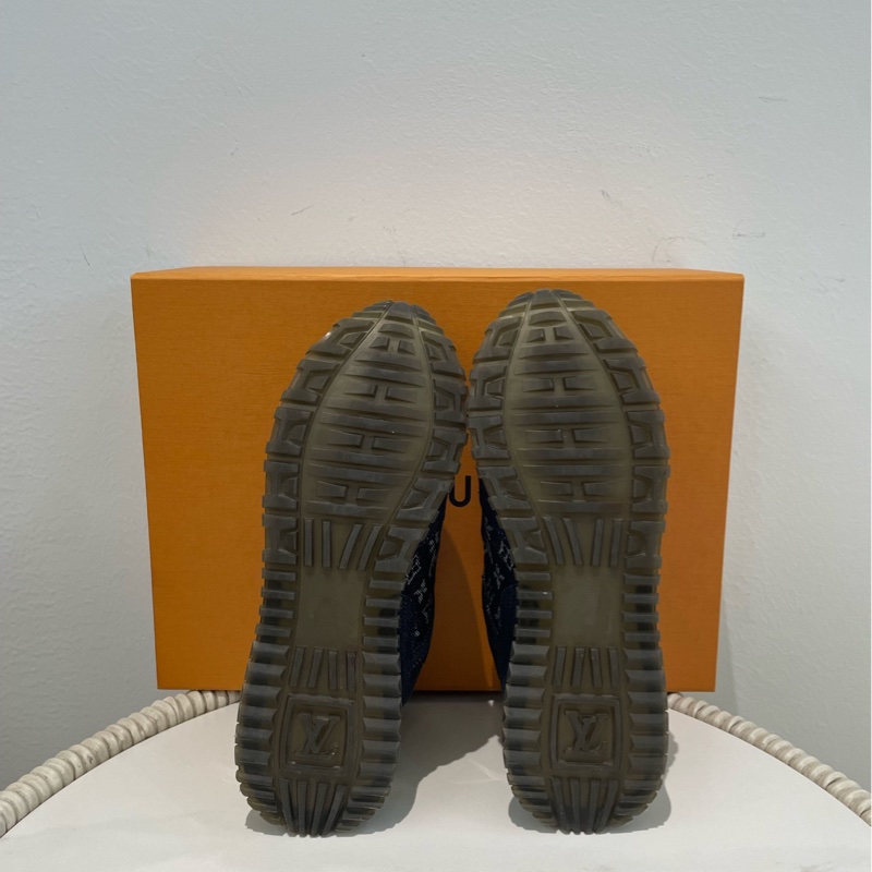 LV/路易威登 牛仔丹寧Runaway運動鞋 經典老花藍色 尺碼：37.5-5