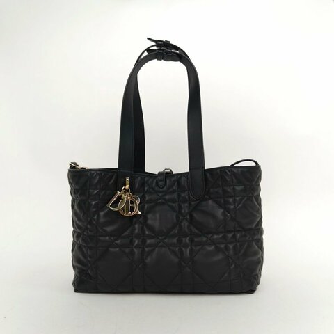 DIOR Toujours手提單肩包中號28.5黑色牛皮淺金扣2024肩背包