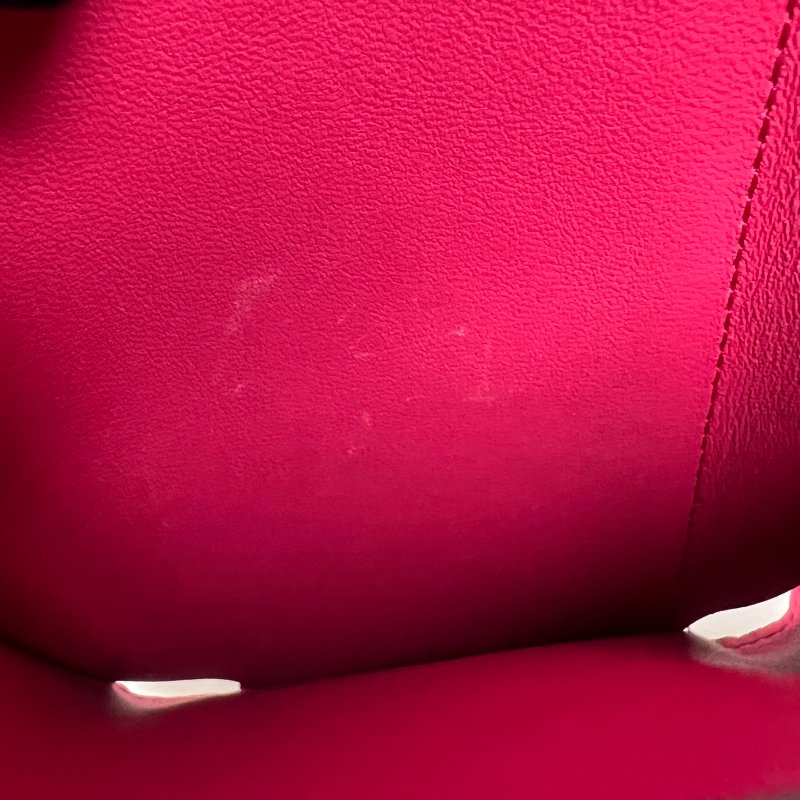 LV M62157 /晶片款 黑拼玫紅色capucines三折短夾-7