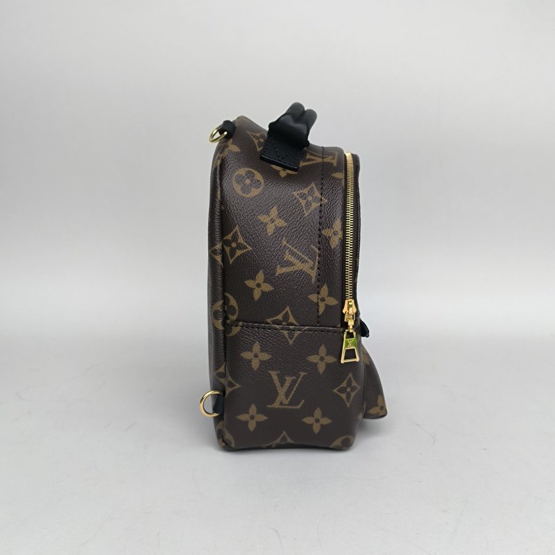 LOUIS VUITTON PalmSprings小書包Mini17新款拉鏈外露老花PVC晶片肩背包-1