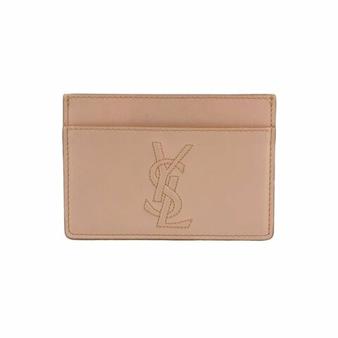 Saint Laurent牛皮純色字母Logo卡包