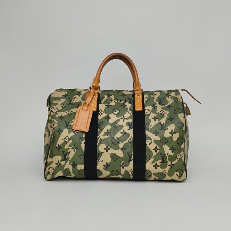 LOUIS VUITTON 中古村上隆限定Sp35迷彩PVC2008肩背包-0