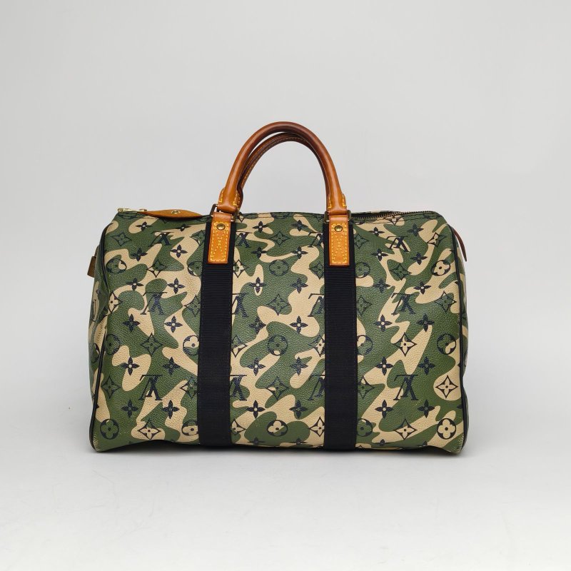 LOUIS VUITTON 中古村上隆限定Sp35迷彩PVC2008肩背包-2