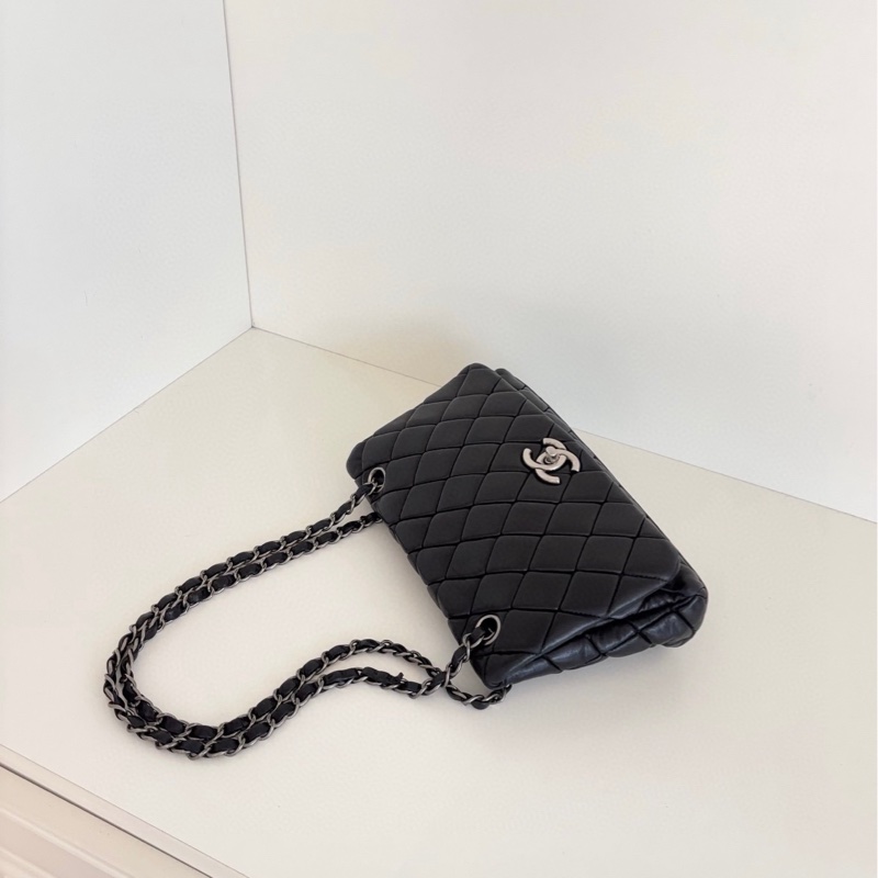 【98新🆕】Chanel  黑銀泡芙cf 菱格紋腋下包-6