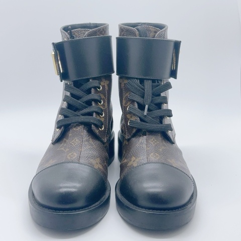 35碼/98新/路易威登/lv/全皮老花滿印馬丁靴
