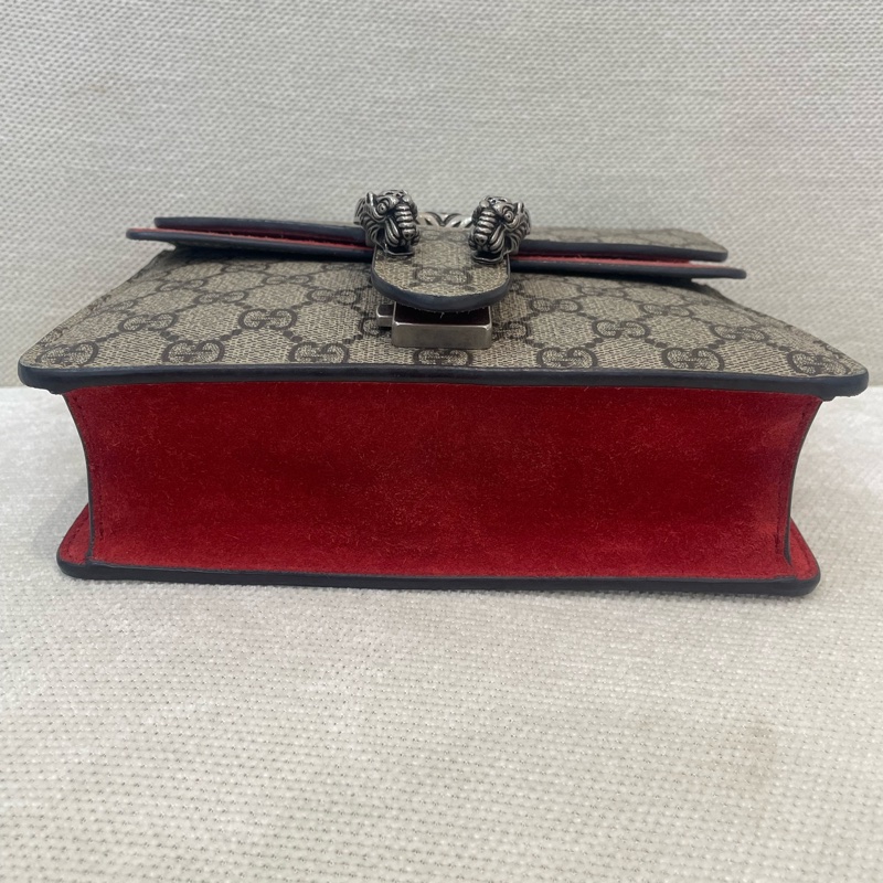 Gucci/古馳  Dionysus系列 紅色拼老花酒神小號，-4