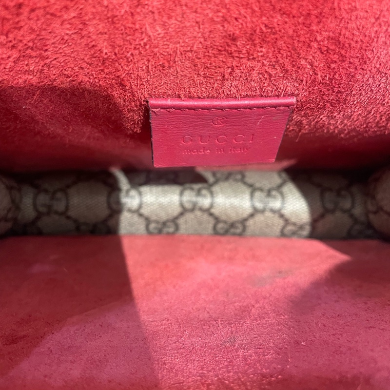 Gucci/古馳  Dionysus系列 紅色拼老花酒神小號，-5