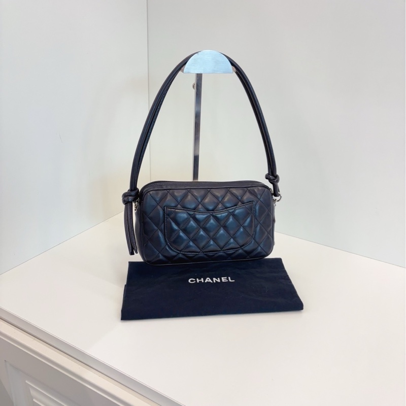 【98新🆕】Chanel  cambon 康鵬腋下麻將包 單肩包-1