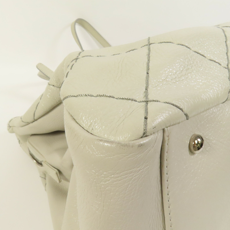 CHANEL 皮革Chain Shoulder銀扣肩背袋-13