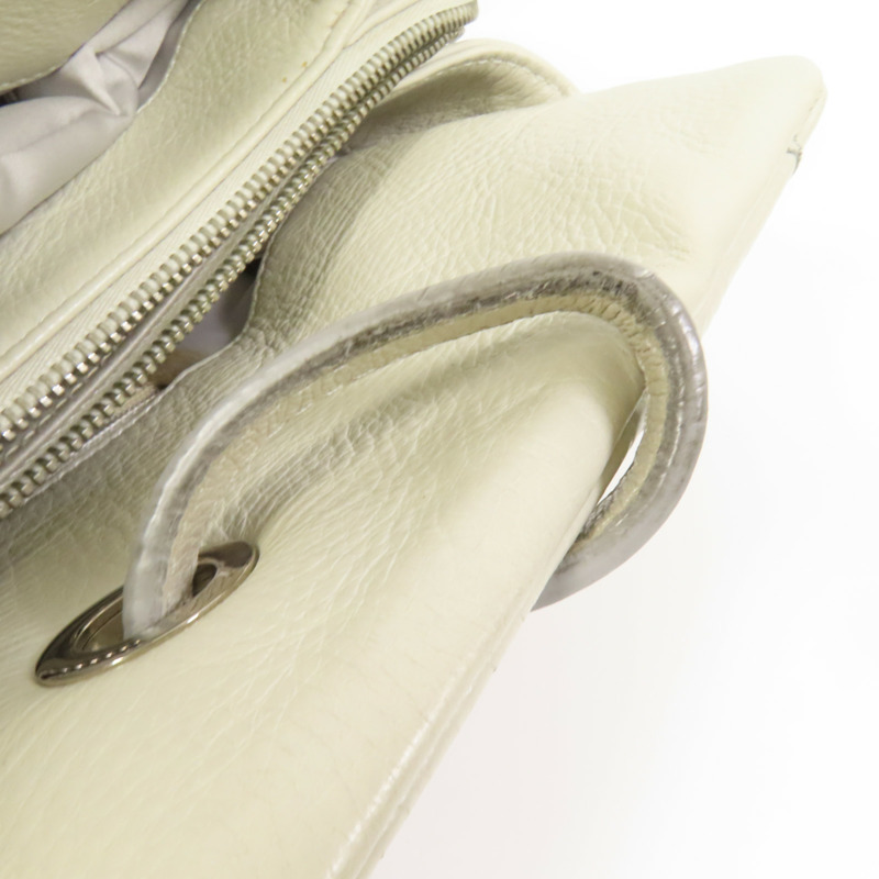 CHANEL 皮革Chain Shoulder銀扣肩背袋-14