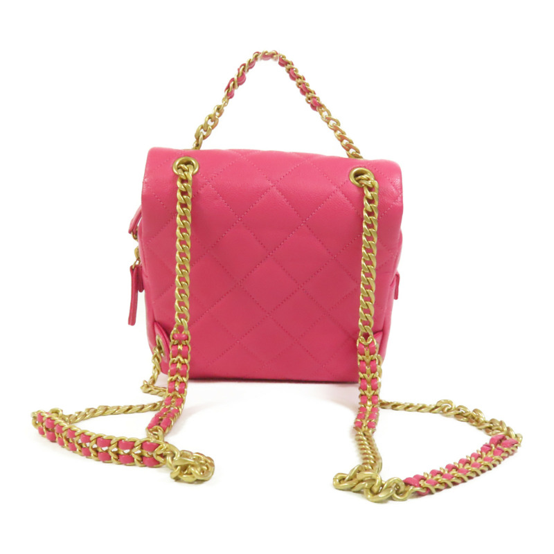 CHANEL 牛皮皮革Melody Backpack金扣背包-1