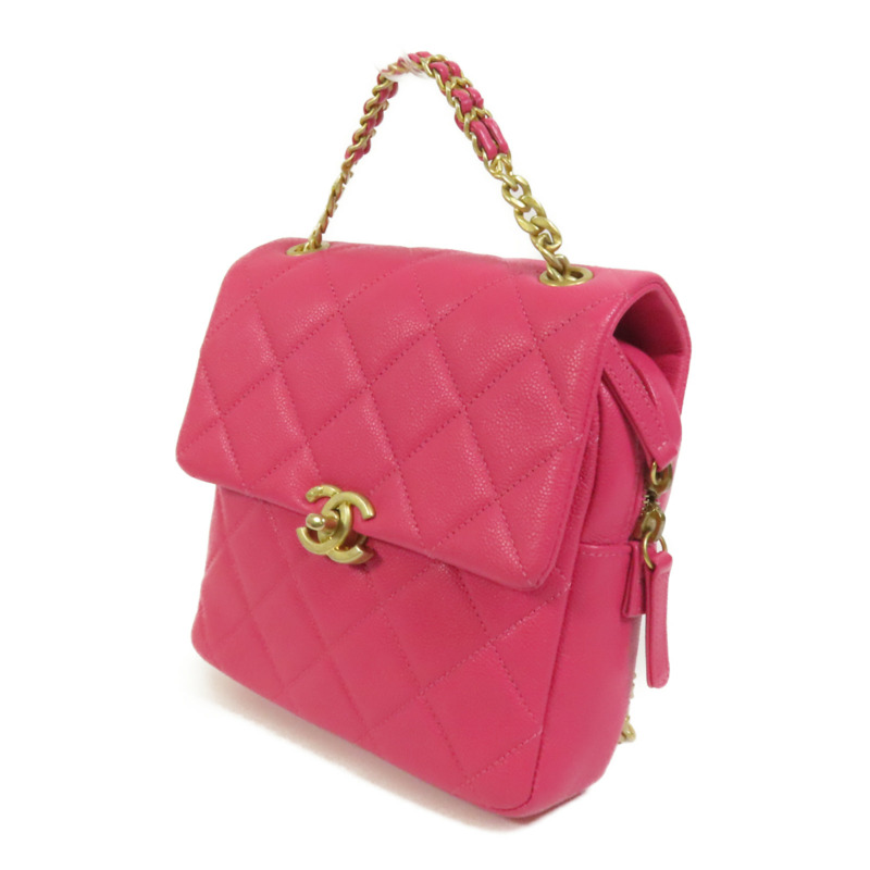 CHANEL 牛皮皮革Melody Backpack金扣背包-2