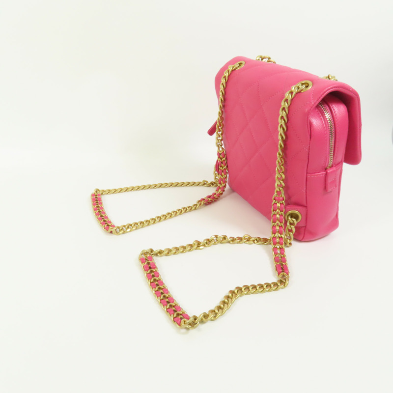 CHANEL 牛皮皮革Melody Backpack金扣背包-4