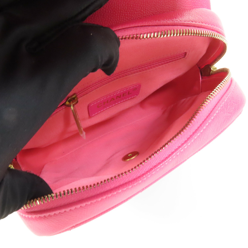 CHANEL 牛皮皮革Melody Backpack金扣背包-6